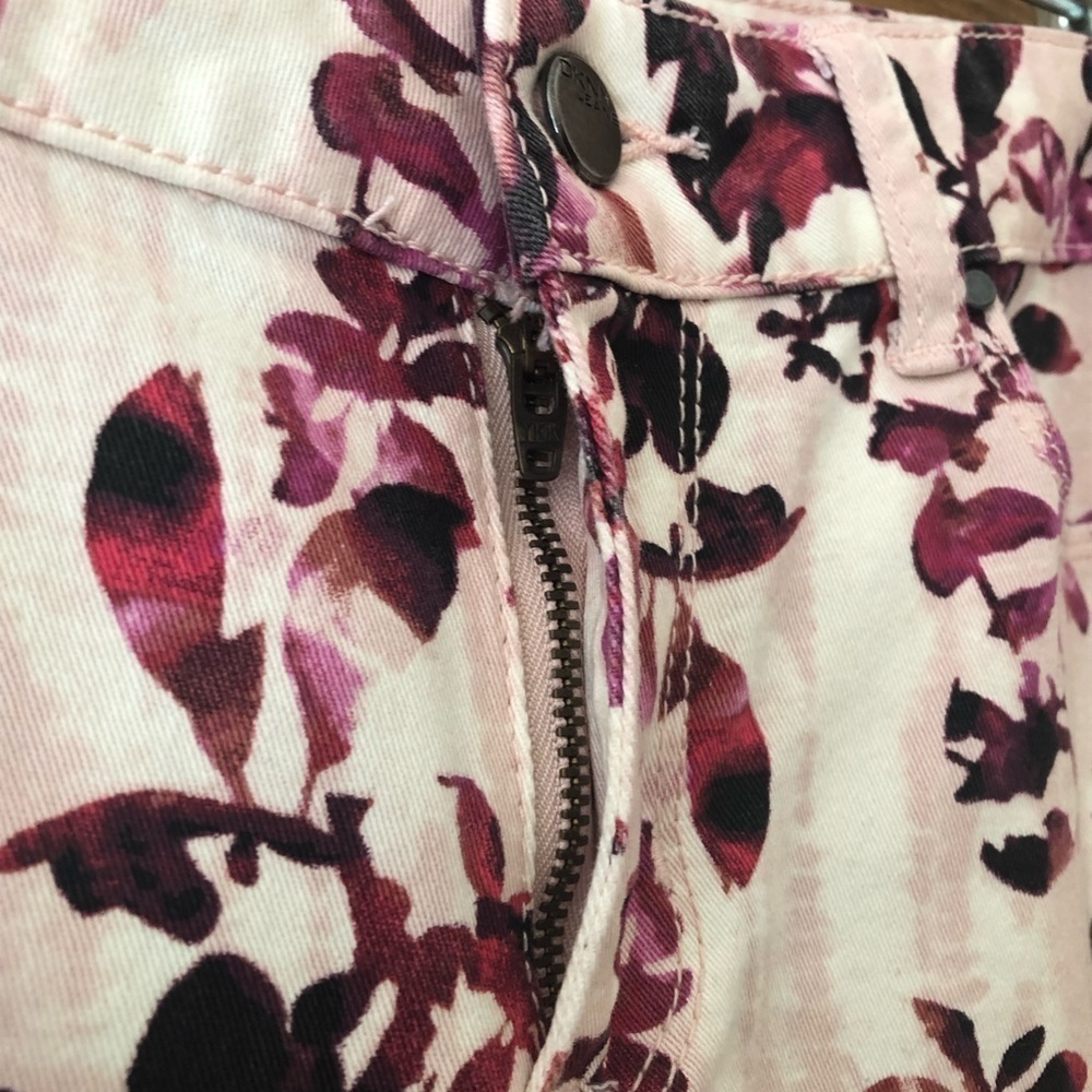 DKNY JEGGINGS/ pink burgundy floral/ just like pants/ Size 6 - Picture 3 of 13